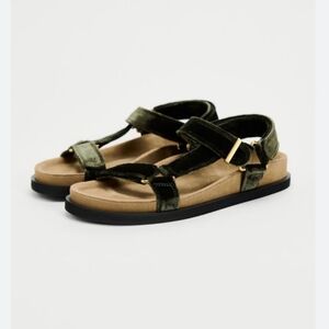 Zara Velvet Sandals EU36